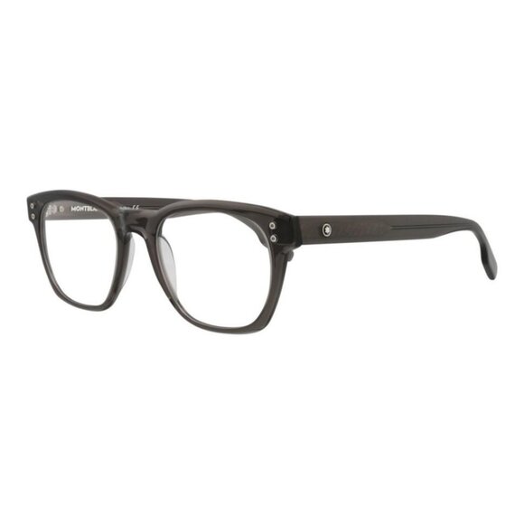 Montblanc Mens Square/Rectangle Grey Grey Transparent Fashion Designer Eyewear - Picture 1 of 4
